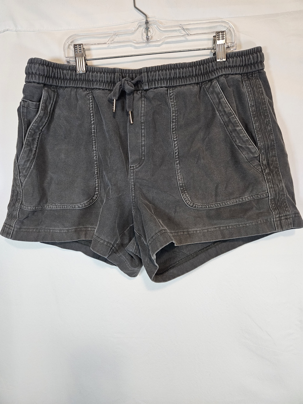 Athleta Washed Charcoal Elastic Waist Athletic Shorts